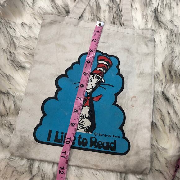 Vintage Dr. Seuss Cat in the Hat I Like To Read Mini Tote Bag - Picture 13 of 13